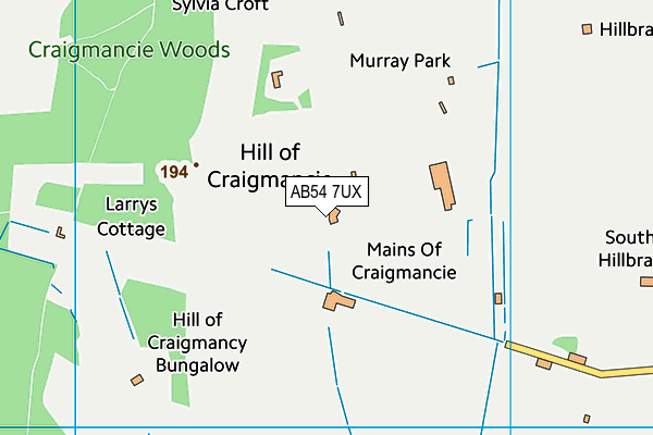 AB54 7UX map - OS VectorMap District (Ordnance Survey) AB54 7UX map - OS VectorMap District (Ordnance Survey)