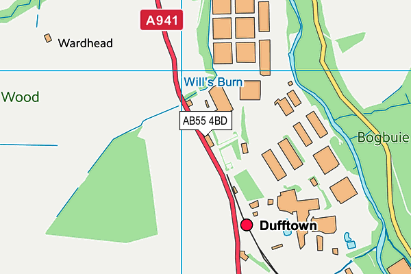 AB55 4BD map - OS VectorMap District (Ordnance Survey) AB55 4BD map - OS VectorMap District (Ordnance Survey)