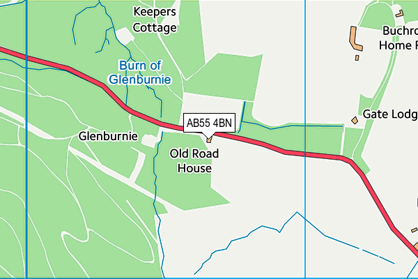 AB55 4BN map - OS VectorMap District (Ordnance Survey)