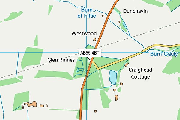 AB55 4BT map - OS VectorMap District (Ordnance Survey) AB55 4BT map - OS VectorMap District (Ordnance Survey)