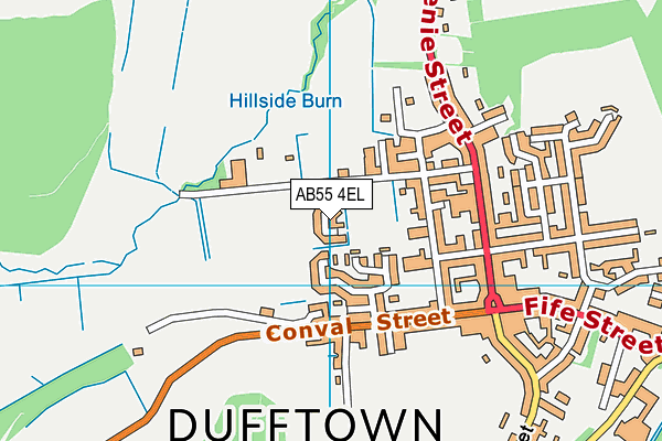 AB55 4EL map - OS VectorMap District (Ordnance Survey)