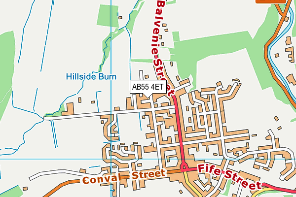 AB55 4ET map - OS VectorMap District (Ordnance Survey) AB55 4ET map - OS VectorMap District (Ordnance Survey)