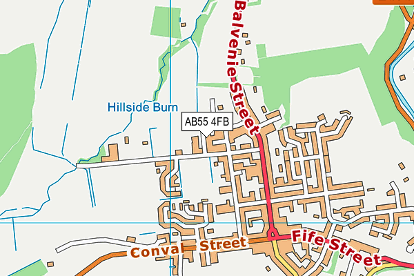 AB55 4FB map - OS VectorMap District (Ordnance Survey) AB55 4FB map - OS VectorMap District (Ordnance Survey)
