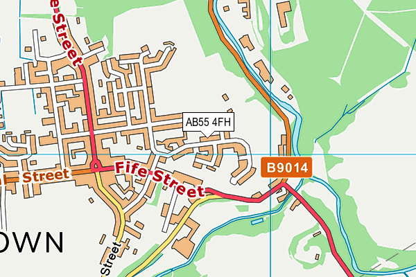 AB55 4FH map - OS VectorMap District (Ordnance Survey) AB55 4FH map - OS VectorMap District (Ordnance Survey)