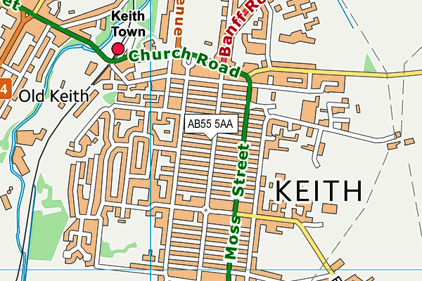 AB55 5AA map - OS VectorMap District (Ordnance Survey) AB55 5AA map - OS VectorMap District (Ordnance Survey)