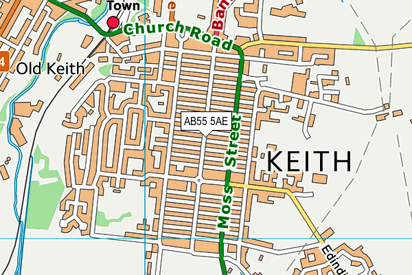 AB55 5AE map - OS VectorMap District (Ordnance Survey) AB55 5AE map - OS VectorMap District (Ordnance Survey)