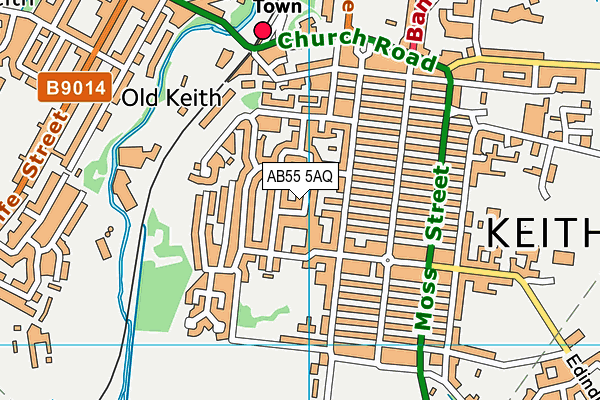 AB55 5AQ map - OS VectorMap District (Ordnance Survey) AB55 5AQ map - OS VectorMap District (Ordnance Survey)