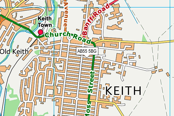 AB55 5BG map - OS VectorMap District (Ordnance Survey) AB55 5BG map - OS VectorMap District (Ordnance Survey)