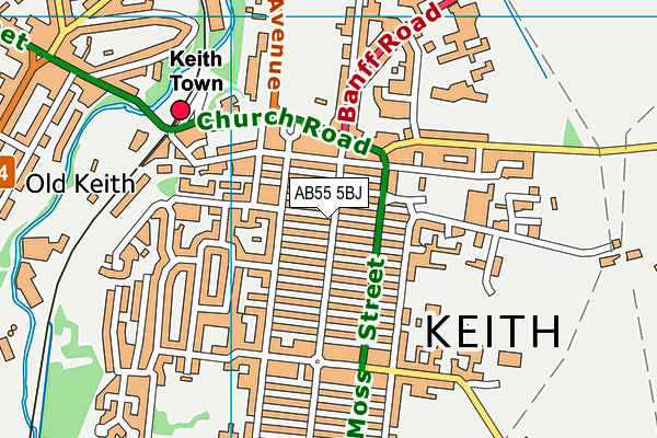 AB55 5BJ map - OS VectorMap District (Ordnance Survey) AB55 5BJ map - OS VectorMap District (Ordnance Survey)
