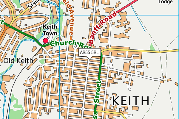 AB55 5BL map - OS VectorMap District (Ordnance Survey) AB55 5BL map - OS VectorMap District (Ordnance Survey)