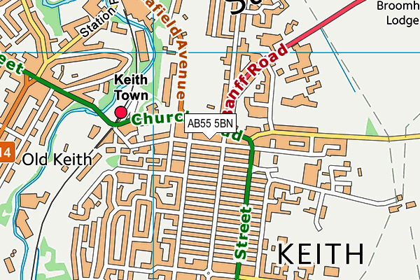 AB55 5BN map - OS VectorMap District (Ordnance Survey) AB55 5BN map - OS VectorMap District (Ordnance Survey)