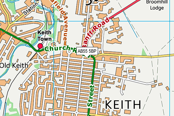 AB55 5BP map - OS VectorMap District (Ordnance Survey) AB55 5BP map - OS VectorMap District (Ordnance Survey)