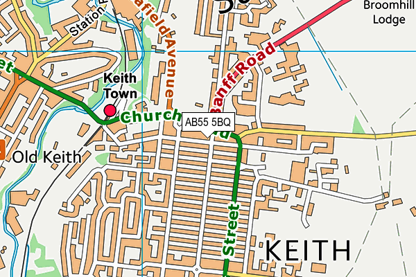 AB55 5BQ map - OS VectorMap District (Ordnance Survey) AB55 5BQ map - OS VectorMap District (Ordnance Survey)