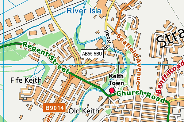 AB55 5BU map - OS VectorMap District (Ordnance Survey)
