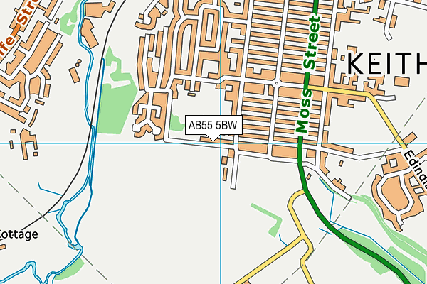 AB55 5BW map - OS VectorMap District (Ordnance Survey) AB55 5BW map - OS VectorMap District (Ordnance Survey)