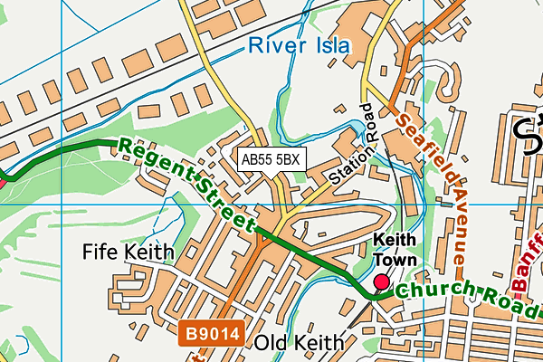 AB55 5BX map - OS VectorMap District (Ordnance Survey) AB55 5BX map - OS VectorMap District (Ordnance Survey)