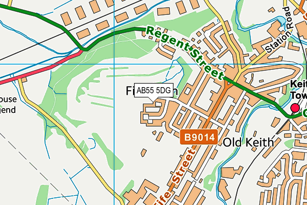 AB55 5DG map - OS VectorMap District (Ordnance Survey) AB55 5DG map - OS VectorMap District (Ordnance Survey)