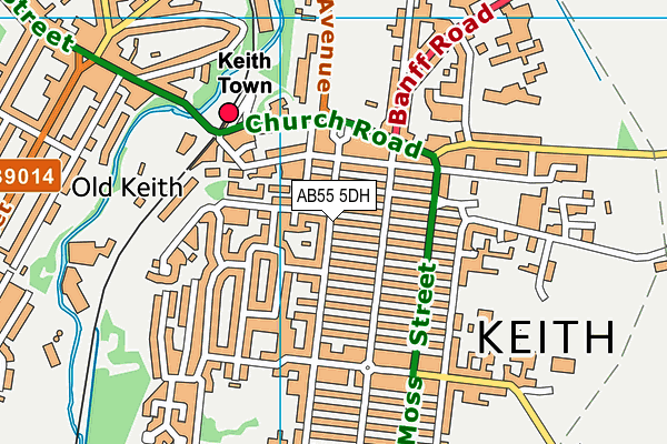 AB55 5DH map - OS VectorMap District (Ordnance Survey) AB55 5DH map - OS VectorMap District (Ordnance Survey)
