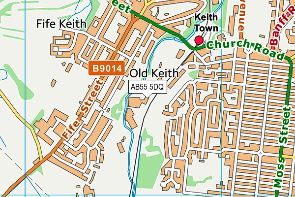 AB55 5DQ map - OS VectorMap District (Ordnance Survey) AB55 5DQ map - OS VectorMap District (Ordnance Survey)