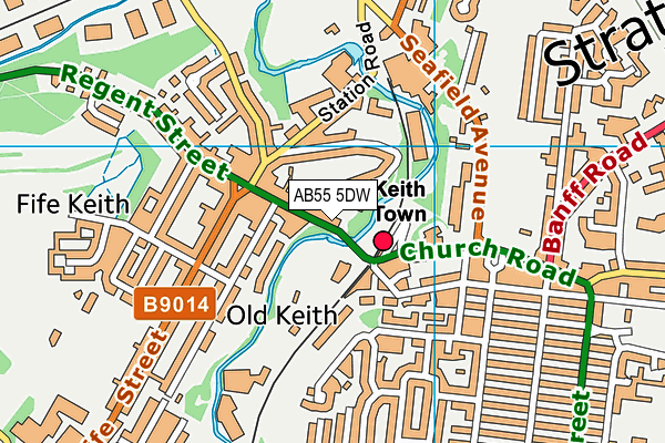 AB55 5DW map - OS VectorMap District (Ordnance Survey) AB55 5DW map - OS VectorMap District (Ordnance Survey)