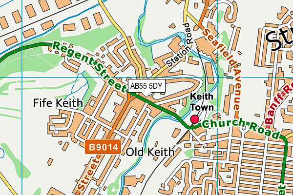 AB55 5DY map - OS VectorMap District (Ordnance Survey) AB55 5DY map - OS VectorMap District (Ordnance Survey)