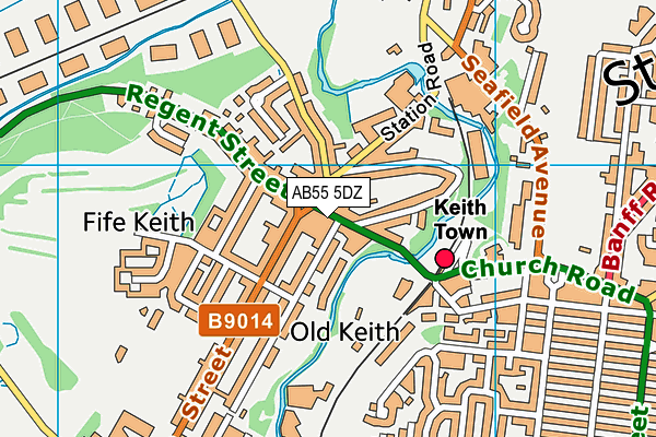AB55 5DZ map - OS VectorMap District (Ordnance Survey) AB55 5DZ map - OS VectorMap District (Ordnance Survey)