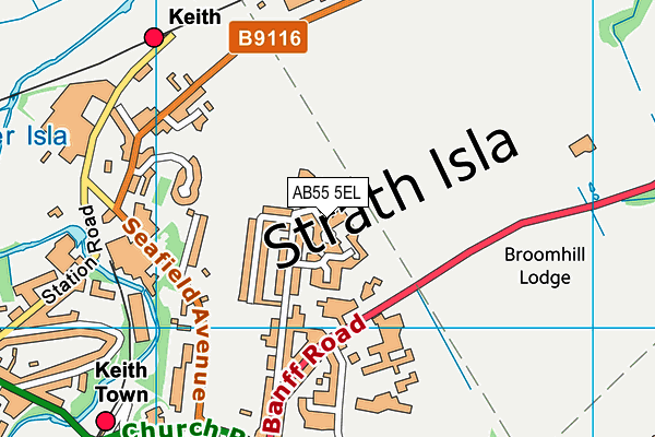 AB55 5EL map - OS VectorMap District (Ordnance Survey) AB55 5EL map - OS VectorMap District (Ordnance Survey)