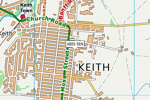 AB55 5EN map - OS VectorMap District (Ordnance Survey) AB55 5EN map - OS VectorMap District (Ordnance Survey)