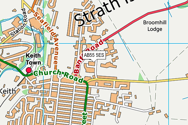 AB55 5ES map - OS VectorMap District (Ordnance Survey) AB55 5ES map - OS VectorMap District (Ordnance Survey)