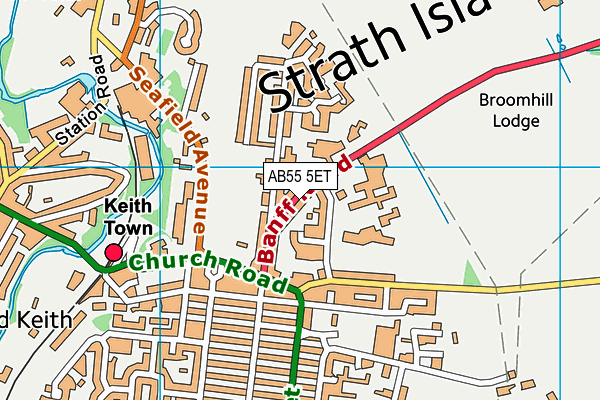 AB55 5ET map - OS VectorMap District (Ordnance Survey)