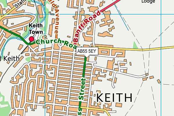 AB55 5EY map - OS VectorMap District (Ordnance Survey) AB55 5EY map - OS VectorMap District (Ordnance Survey)