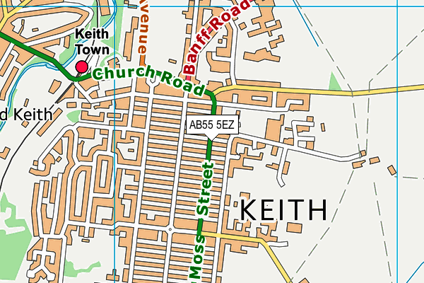 AB55 5EZ map - OS VectorMap District (Ordnance Survey) AB55 5EZ map - OS VectorMap District (Ordnance Survey)