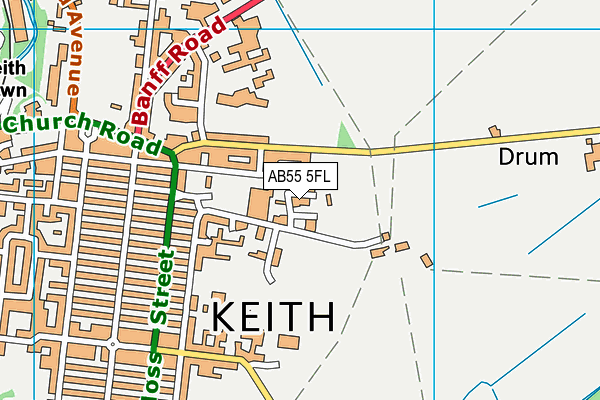 AB55 5FL map - OS VectorMap District (Ordnance Survey) AB55 5FL map - OS VectorMap District (Ordnance Survey)