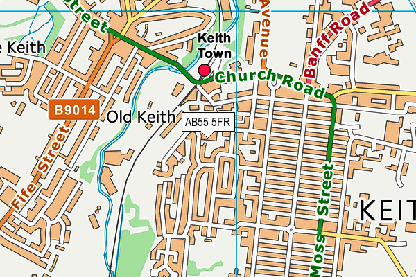 AB55 5FR map - OS VectorMap District (Ordnance Survey) AB55 5FR map - OS VectorMap District (Ordnance Survey)