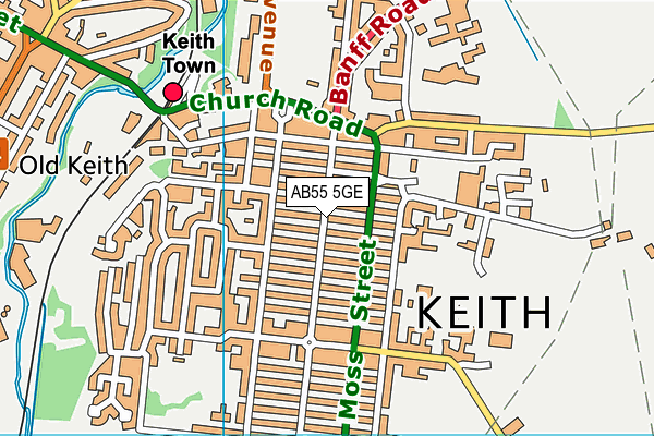 AB55 5GE map - OS VectorMap District (Ordnance Survey) AB55 5GE map - OS VectorMap District (Ordnance Survey)