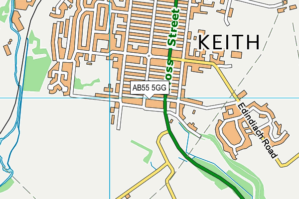 AB55 5GG map - OS VectorMap District (Ordnance Survey) AB55 5GG map - OS VectorMap District (Ordnance Survey)