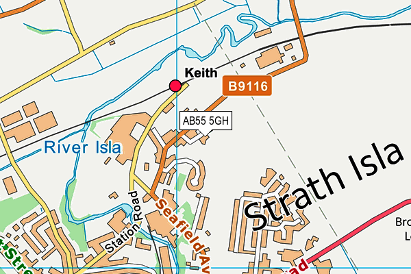 AB55 5GH map - OS VectorMap District (Ordnance Survey) AB55 5GH map - OS VectorMap District (Ordnance Survey)