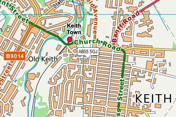 AB55 5GJ map - OS VectorMap District (Ordnance Survey) AB55 5GJ map - OS VectorMap District (Ordnance Survey)