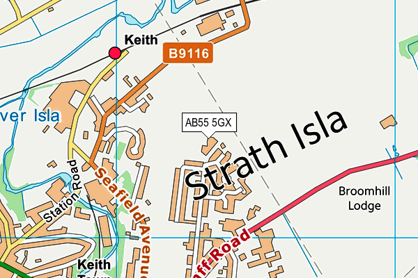 AB55 5GX map - OS VectorMap District (Ordnance Survey) AB55 5GX map - OS VectorMap District (Ordnance Survey)