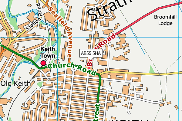 AB55 5HA map - OS VectorMap District (Ordnance Survey) AB55 5HA map - OS VectorMap District (Ordnance Survey)
