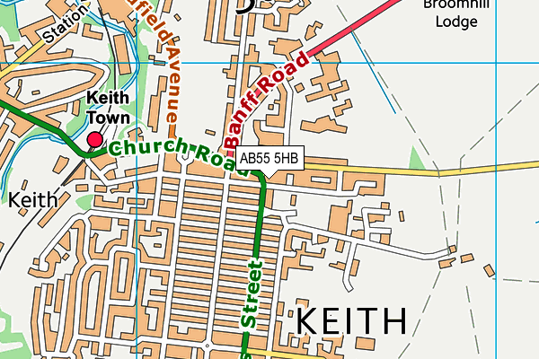 AB55 5HB map - OS VectorMap District (Ordnance Survey)