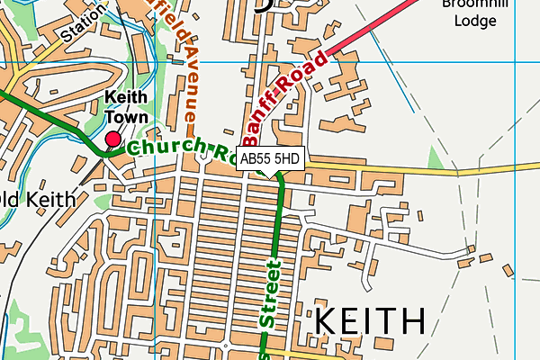 AB55 5HD map - OS VectorMap District (Ordnance Survey) AB55 5HD map - OS VectorMap District (Ordnance Survey)