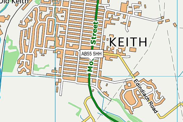 AB55 5HH map - OS VectorMap District (Ordnance Survey) AB55 5HH map - OS VectorMap District (Ordnance Survey)