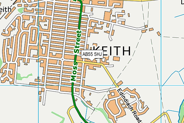 AB55 5HJ map - OS VectorMap District (Ordnance Survey) AB55 5HJ map - OS VectorMap District (Ordnance Survey)