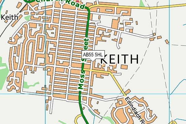 AB55 5HL map - OS VectorMap District (Ordnance Survey) AB55 5HL map - OS VectorMap District (Ordnance Survey)