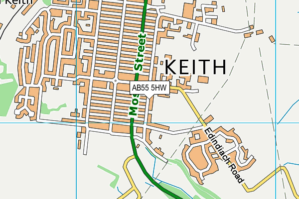 AB55 5HW map - OS VectorMap District (Ordnance Survey) AB55 5HW map - OS VectorMap District (Ordnance Survey)