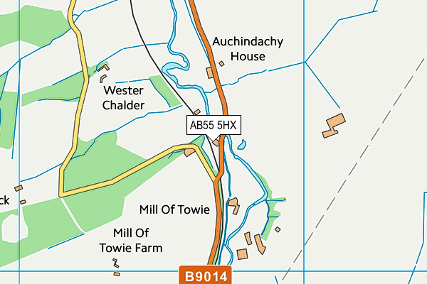 AB55 5HX map - OS VectorMap District (Ordnance Survey) AB55 5HX map - OS VectorMap District (Ordnance Survey)