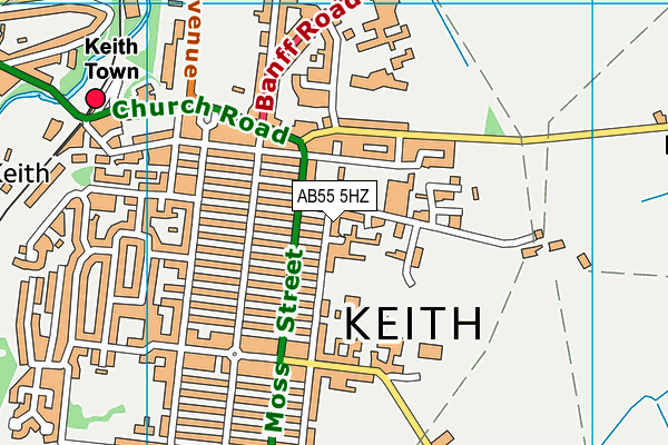 AB55 5HZ map - OS VectorMap District (Ordnance Survey) AB55 5HZ map - OS VectorMap District (Ordnance Survey)