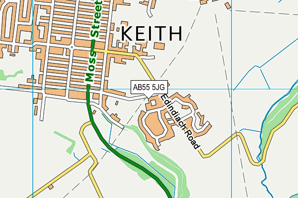 AB55 5JG map - OS VectorMap District (Ordnance Survey) AB55 5JG map - OS VectorMap District (Ordnance Survey)