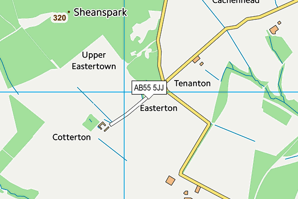 AB55 5JJ map - OS VectorMap District (Ordnance Survey) AB55 5JJ map - OS VectorMap District (Ordnance Survey)